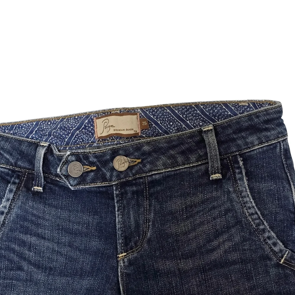 PAIGE Santa Monica Cropped Jeans Sz 25 - Picture 3 of 6